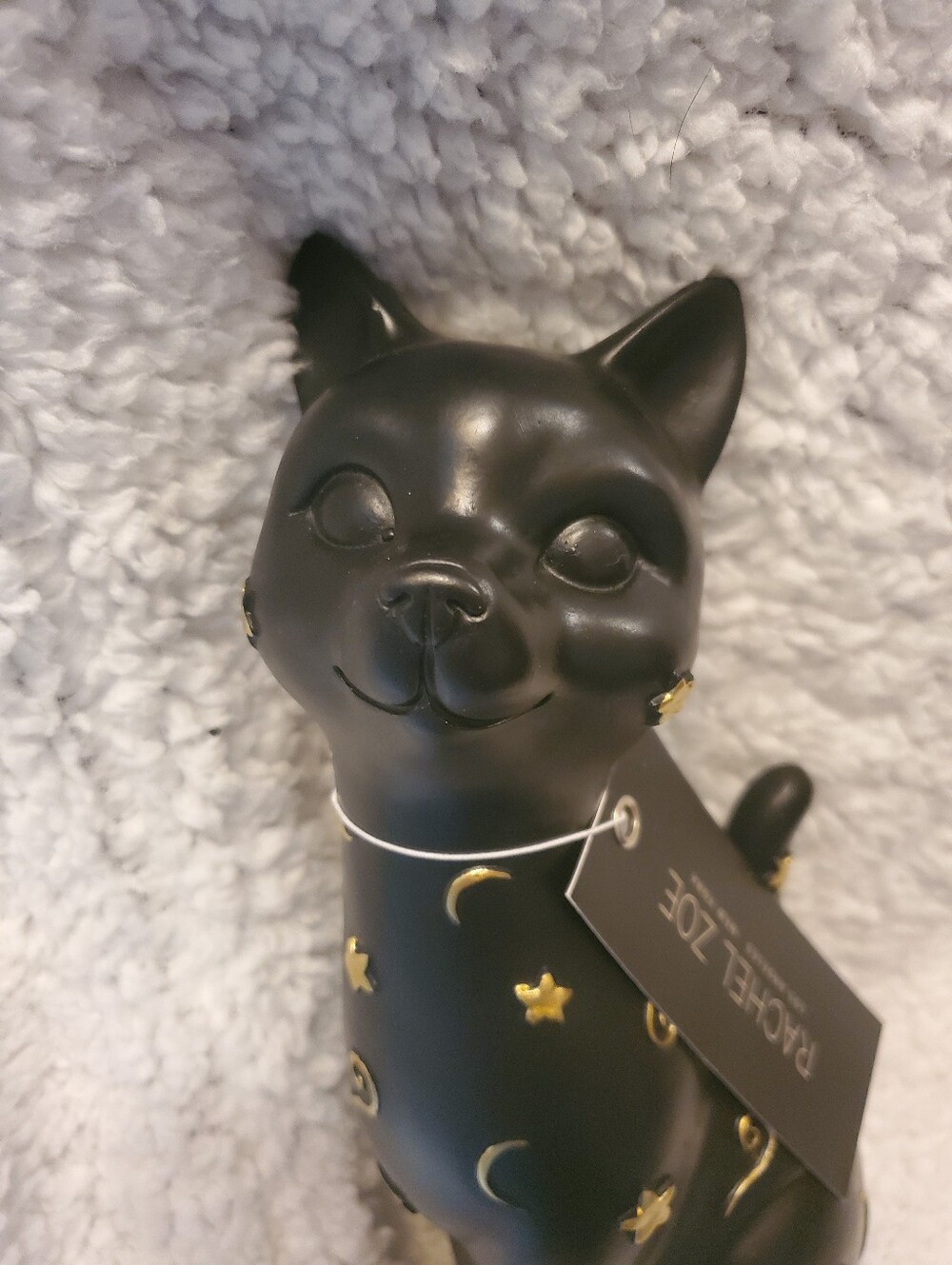 Rachel Zoe Zodiac Black Cat Halloween 10" Figurine Stars & Moon NEW - Picture 3 of 8